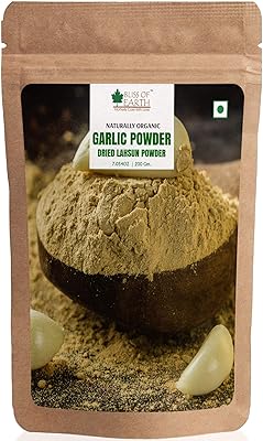 Bliss of earth 200 g de poudre d'ail naturellement biologique séchée pour la cuisson