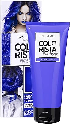 Teinture capillaire semi-permanente l'oréal colorista washout en bleu indigo