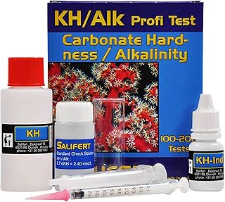 Kit de test de dureté et d'alcalinité du carbonate salivert (kh/alk), 100-200 tests