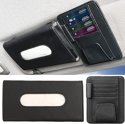 Porte-mouchoirs pour pare-soleil de voiture, organisateur de porte-mouchoirs, porte-cartes pour pare-soleil, distributeur