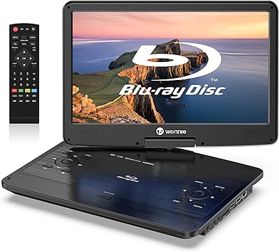 Lecteur dvd blu-ray portable wonnie 169" avec écran pivotant hd 141"