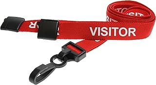 Corde de sécurité détachable pour carte personnalisée avec clip en plastique pour visiteur