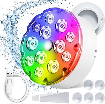 Lumière de piscine submersible rechargeable améliorée smarish - lumière sous-marine à led