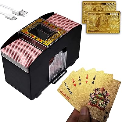 Chargeur de cartes automatique 2/4/6 jeux, mélangeur de poker portable avec usb