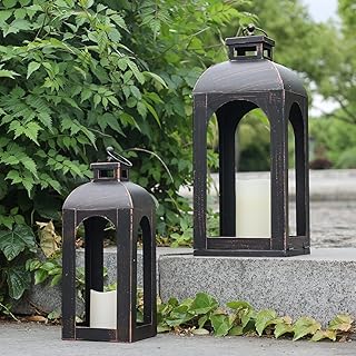 Lanterne de décoration extérieure de luxe decorky lot de 2 lanternes à bougie
