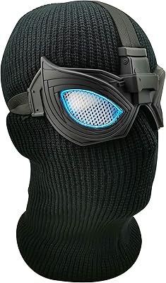 Masque de super-héros haho, lunettes, couvre-chef peter parker spider hero man cosplay (أزرق)