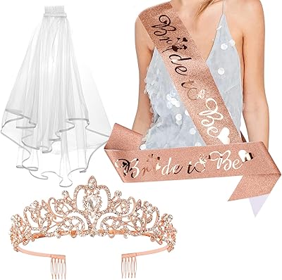 Ensemble diadème en cristal d'argent + voile de mariée et voile + voile