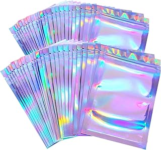 Alykdon 100 pièces sacs à fermeture éclair plats multi-usages créatifs 3d pour bijoux