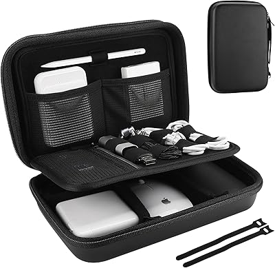 Étui de voyage électronique rigide procase pour macbook, adaptateur secteur, câbles, banque d'alimentation