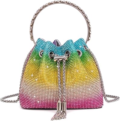 Sac à bandoulière brillant pour femme swetovo parsemé de strass en cristal, adapté