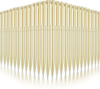 Ensemble de stylos à bille rétractables en métal fin de 26 pièces