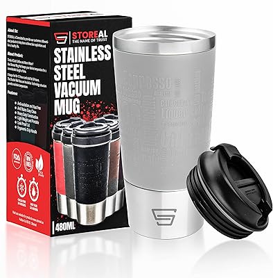 Tasse à café thermique étanche storial, tasse à café en acier inoxydable isolée
