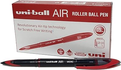 Stylo à bille uni-ball upa-188-m, 0,5 mm, gel rouge, paquet de 12
