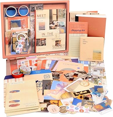 Kit de fournitures de scrapbooking pour journal intime artistique vintage au coucher du soleil. Diaytar : Le discount nouvelle génération au Sénégal