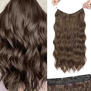 Extensions de cheveux à fil bidirectionnel huguet extensions de cheveux ondulés bouclés invisibles