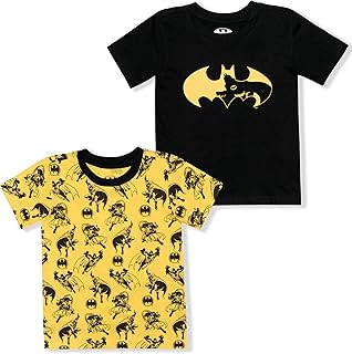 T-shirt 2 pièces batman pour garçons pour tout-petits et tout-petits - noir