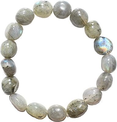 Bracelet de perles de chargement en pierres précieuses naturelles + cœur de chargement