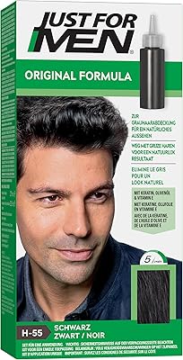La coloration pour cheveux noirs formule originale just for men restaure la couleur