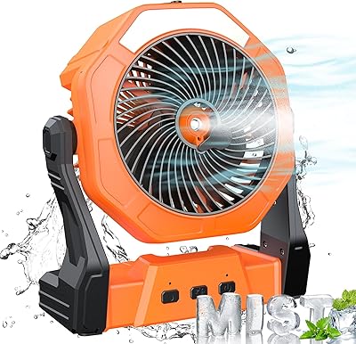 Ventilateur brumisateur portable ventilateur à piles rechargeable de 8 pouces 10
