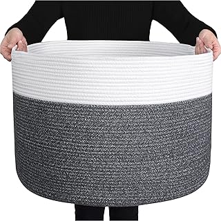 Panier de rangement en corde coton tissé gigiro avec poignées 217"
