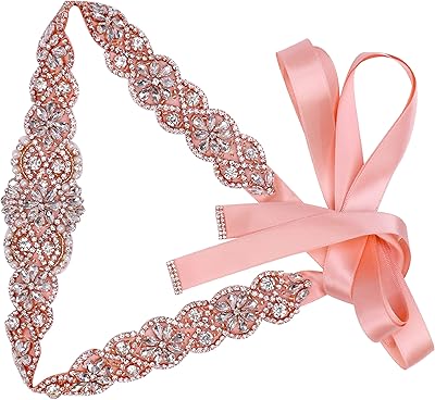 Ceinture de mariage en strass transparent pour femme tendaisy
