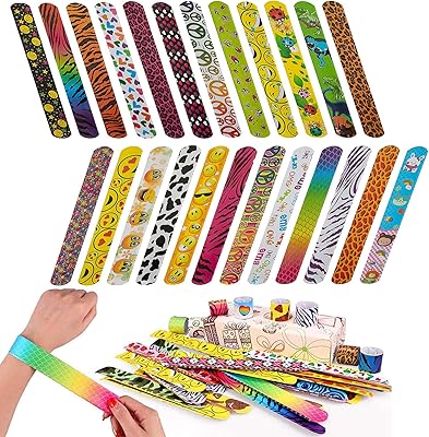 Bracelets à claques jouets pour enfants, 50 pièces de cadeaux de fête, ornements
