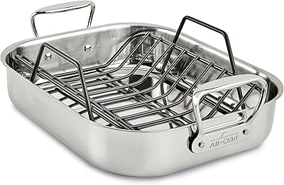 Grille antiadhésive en acier inoxydable all-clad, 11" x 14", argent