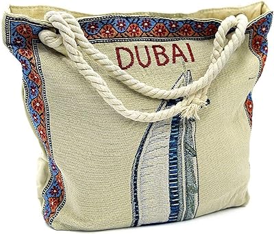 Sac à main souvenir burj al arab design pour femme de dubaï, beige