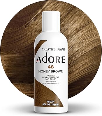 Teinture capillaire semi-permanente adore shiny 48 brun miel