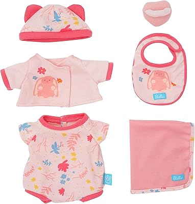 Ensemble de poupée bébé 6 pièces manhattan toy stella welcome baby avec chapeau