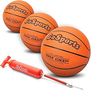 Paquet de 3 mini ballons de basket go sports 5 pouces avec pompe