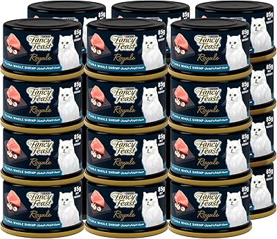 Fancy feast purina royale 12397690 thon et crevettes, 85 g (paquet de 24). Plus de choix, moins de dépenses avec Diaytar