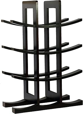 Porte-bouteilles de boisson ocean star, 12 bouteilles en bambou, expresso foncé