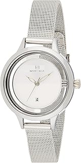 Montre chronographe navaforce pour femme, cadran blanc, maille en acier inoxydable - nf5014-sw