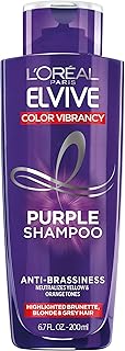 L'oréal paris elvive color vibrancy shampoing anti-russe, cheveux colorés, cheveux blonds et gris