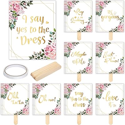 33PCS 'YYTO THE DRESS' BANNIÈRES DE SHOPPING POUR ROBE DE MARIÉE, BANNIÈRES