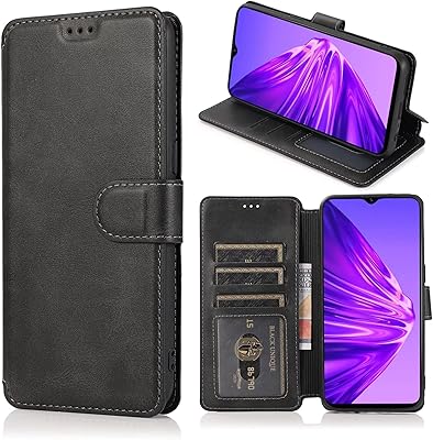 Étui à rabat en cuir pour xiaomi redmi 9a avec fente pour carte