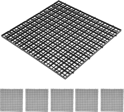 【】 filtre de fond d'aquarium, cage d'aquarium, conception polyvalente en maille plastique flexible pour aquarium (noir, 30 x 30 cm). Diaytar : L'e-commerce accessible à tous les Sénégalais