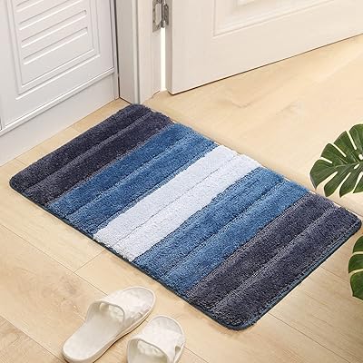 Tapis de bain tecom 50 x 80 cm tapis antidérapant en microfibre