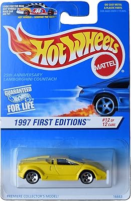 Hot wheels 25e anniversaire lamborghini countach, édition 1997 12/12 - lamborghini countach