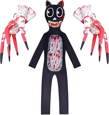 Costume de chat effrayant pour enfants du film d'animation costume d'halloween de monstre