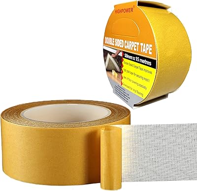 2 pièces de ruban adhésif double face pour tapis très résistant xl