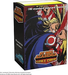 Arkan tenmen 16022 dragon shield, pochettes mates standard, paquet de 100-my hero academia