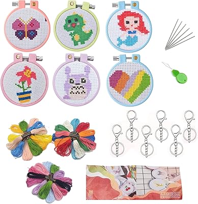 Kit de point de croix chuang pour enfants de 7 à 13 ans
