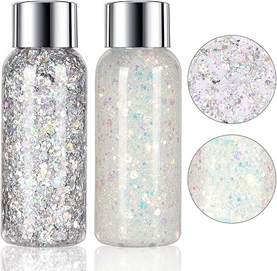 Gel glitter body, paquet de 2 fards à paupières liquides à paillettes épaisses longue durée, paillettes épaisses pour cheveux, maquillage, festivals, fêtes, carnavals. Trouvez tout ce dont vous avez besoin sur Diaytar Sénégal