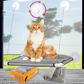 Lit de fenêtre et siège pour chat s2c avec ventouses peu