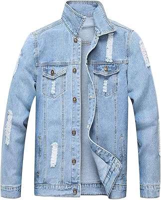 Veste en jean classique avec fermeture éclair sur le devant hehoha bomber