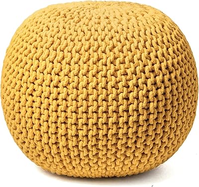 Repose-pieds rond en coton tissé à la main fauteuil poire pour chambre coucher