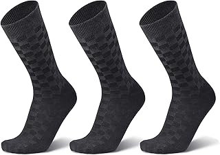Chaussettes formelles en coton pleine longueur pour hommes - paquet de 3, noir