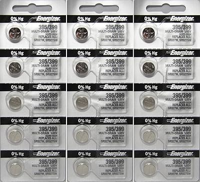 Energizer 395 399 oxyde d'argent zéro mercure (sr927w sr927sw) batterie 15"